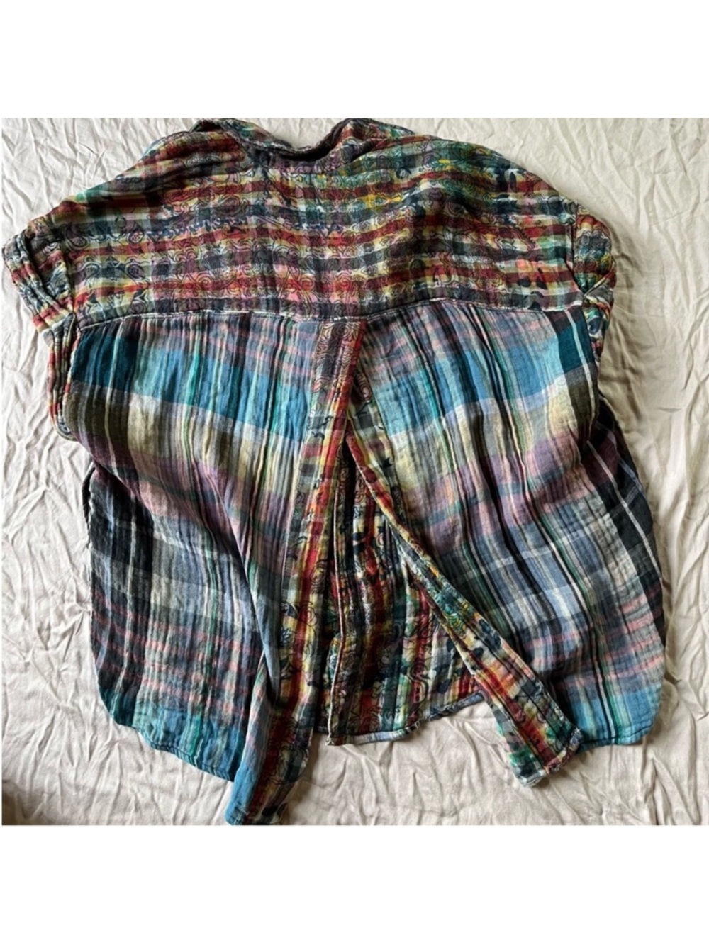 Pilcro plaid sleeveless shirt top 1x Anthropologie button up